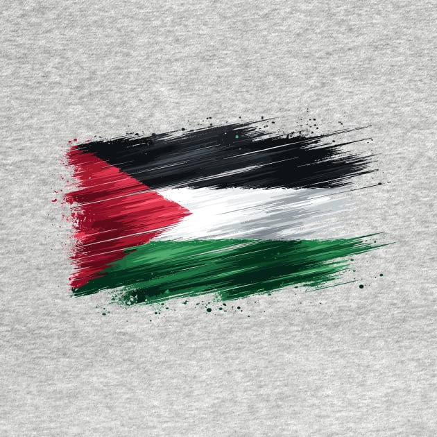 Palestinian Flag Brushstroke - Palestine by Muslimory